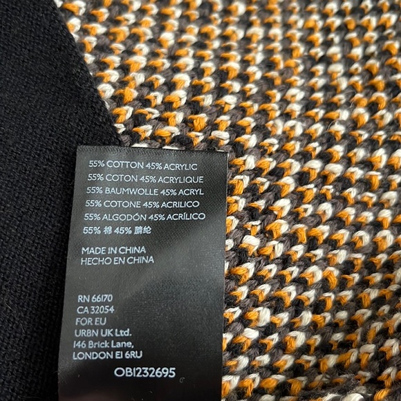 Free People Argyle Swing Chunky Knit Cardigan Dress, Medium - Picture 16 of 16